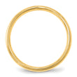 10k Yellow Gold 4mm Milgrain Half Round Comfort Fit Wedding Band Size 4