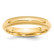 10k Yellow Gold 4mm Milgrain Half Round Comfort Fit Wedding Band Size 14