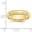 10k Yellow Gold 5mm Milgrain Half Round Comfort Fit Wedding Band Size 4