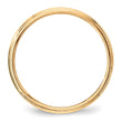 10k Yellow Gold 3mm Lightweight Milgrain Half Round Wedding Band Size 4