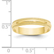 10k Yellow Gold 4mm Lightweight Milgrain Half Round Wedding Band Size 4