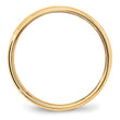 10k Yellow Gold 6mm Lightweight Milgrain Half Round Wedding Band Size 4