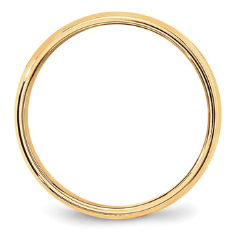 10k Yellow Gold 6mm Lightweight Milgrain Half Round Wedding Band Size 4