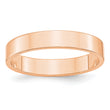 10k Rose Gold 4mm Lightweight Flat Wedding Band Size 14