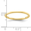 10K Yellow Gold 1.2mm Flat Polished Stackable Band Size 4