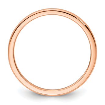 10K Rose Gold 1.2mm Half Round Polished Stackable Band Size 4.5