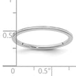 10K White Gold 1.2mm Milgrain Stackable Band Size 4