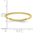 10K Yellow Gold 1.2mm Milgrain Stackable Band Size 4