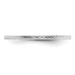 10K White Gold 1.2mm Criss-Cross Pattern Stackable Band Size 4
