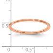 10K Rose Gold 1.2mm Half Round Satin Stackable Band Size 4.5