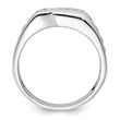 14k White Gold Men's Satin Complete Lab Grown VS/SI FGH Dia Ring - Sophia Jewelers