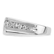 14k White Gold Men's Satin Complete Lab Grown VS/SI FGH Dia Ring - Sophia Jewelers