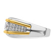 14k Two-tone Men's Complete Lab Grown VS/SI FGH Dia Ring - Sophia Jewelers