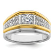 14k Two-tone Men's Complete Lab Grown VS/SI FGH Dia Ring - Sophia Jewelers
