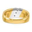 IBGoodman 10k Two-tone Men's Polished and Grooved 3-Stone 1/5 Carat A Quality Diamond Ring