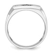 10k White Gold with Black Rhodium IBGoodman Men's Satin Black and White Diamond Complete Ring