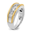 IBGoodman 10k Two-tone Men's Polished 5-Stone 1 Carat A Quality Diamond Ring