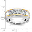 IBGoodman 10k Two-tone Men's Polished 5-Stone 1 Carat A Quality Diamond Ring
