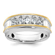 IBGoodman 10k Two-tone Men's Polished 5-Stone 1 Carat A Quality Diamond Ring