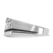 IBGoodman 10k White Gold with Black Rhodium Men's Polished Satin and Grooved 1 Carat A Quality Diamond Ring