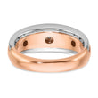 10k Two-tone White/Rose Gold IBGoodman Men's Diamond Complete Ring
