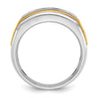 IBGoodman 10k Two-tone Men's Polished 5-Stone 1/2 Carat A Quality Diamond Ring