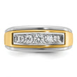 IBGoodman 10k Two-tone Men's Polished 5-Stone 1/2 Carat A Quality Diamond Ring