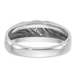 IBGoodman 10k White Gold Men's Polished Satin and Grooved 5-Stone 1/20 Carat A Quality Diamond Ring