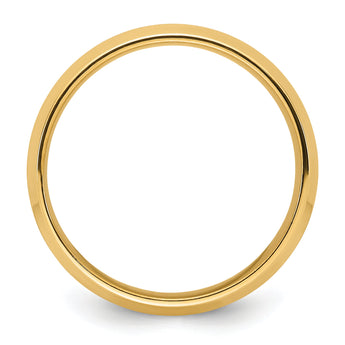 14k Yellow Gold 7mm Beveled Edge Comfort Fit Wedding Band Size 4
