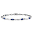 10k White Gold Diamond and Sapphire Bracelet