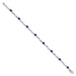 10k White Gold Diamond and Sapphire Bracelet