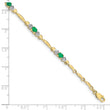 10k Diamond and Emerald Bracelet