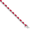 10k White Gold Diamond and Ruby Bracelet