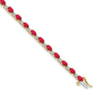 10k Diamond and Ruby Bracelet
