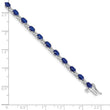 10k White Gold Diamond and Sapphire Bracelet