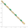 10k Diamond and Emerald Bracelet