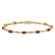 10k Diamond and Oval Ruby Bracelet