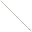 10k Two-tone Diamond 7.5in Link Bracelet