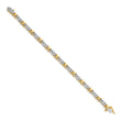 14K Two-tone Lab Grown Diamond X Bracelet