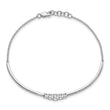 14K White Lab Grown Diamond Bezel Set Bar Bracelet