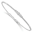 14K White Lab Grown Diamond Bezel Set Bar Bracelet