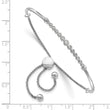 14K White Gold Lab Grown Diamond VS/SI GH, Bar Adjustable Bracelet