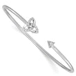 14K White Gold Lab Grown Diamond Celtic Knot Cuff Bangle