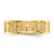 14k Polished & Satin Cross Band