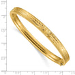 14k 4/16 Diamond-cut Concave Hinged Bangle Bracelet