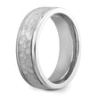 Cobalt Brushed and Polished Hammered Center 7mm Band