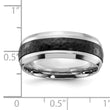 Cobalt Polished with Hammered Black IP-plated Center 8mm Band