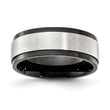 Cobalt Black IP-plated Brushed Center 8.00mm Band