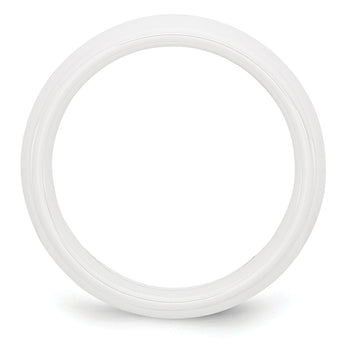 Ceramic White 6mm Polished Band