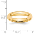 14k Yellow Gold 4mm Standard Weight Comfort Fit Wedding Band Size 4